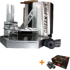 Greek Fire Greeker Set Mit 10kg Greek Fire Holzkohlebriketts