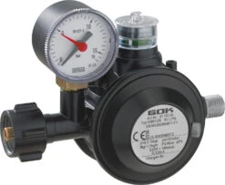 GOK Sicherheits Gasdruckregler PRO 50 Mbar Für Gasflaschen (KLF)