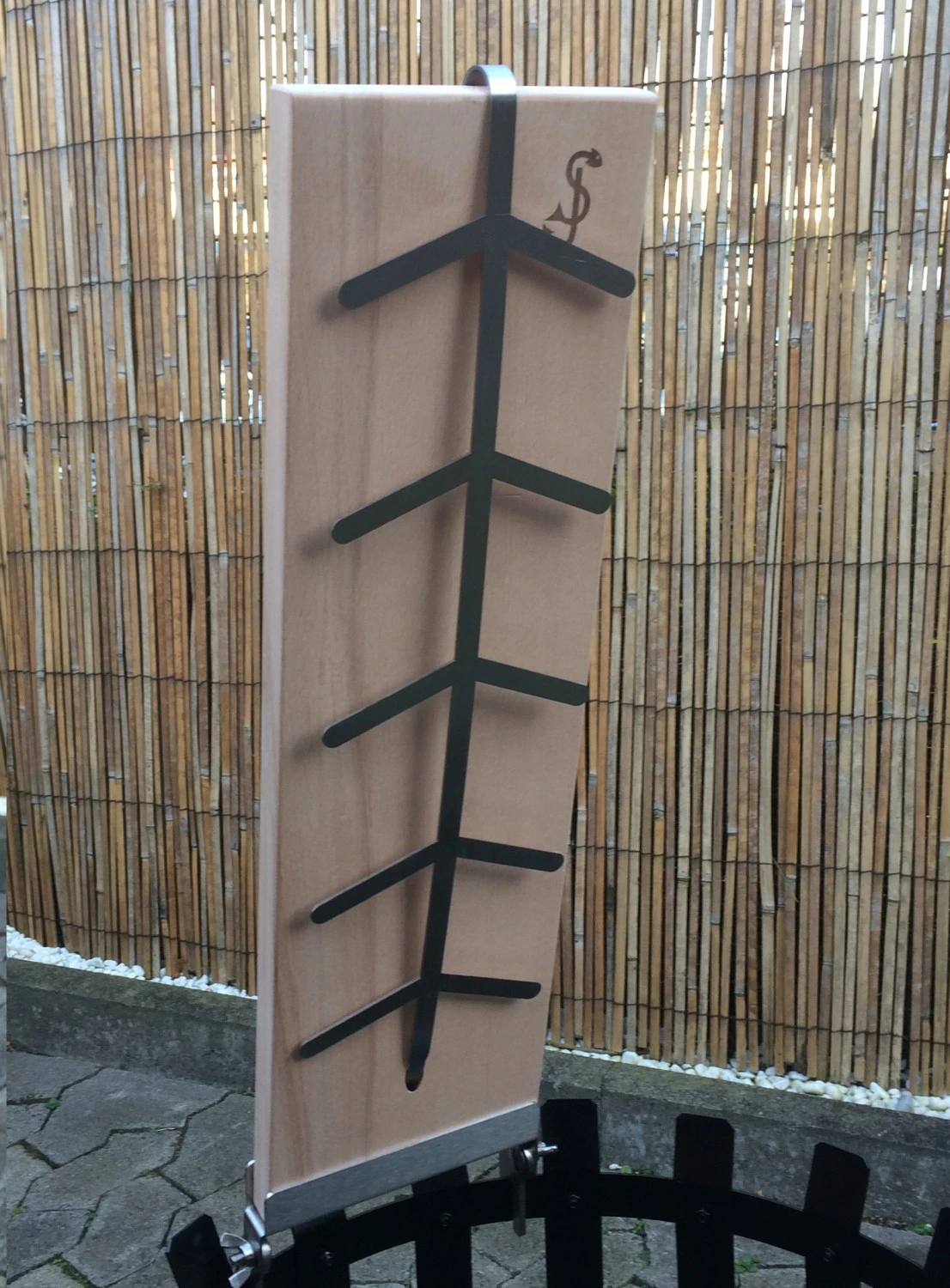 Flammlachsbrett Buche 140mm Klemm-Variante Mit 11mm Nut 5 Flammlachsbrett Buche 140mm Klemm-Variante Mit 11mm Nut – Bild 3