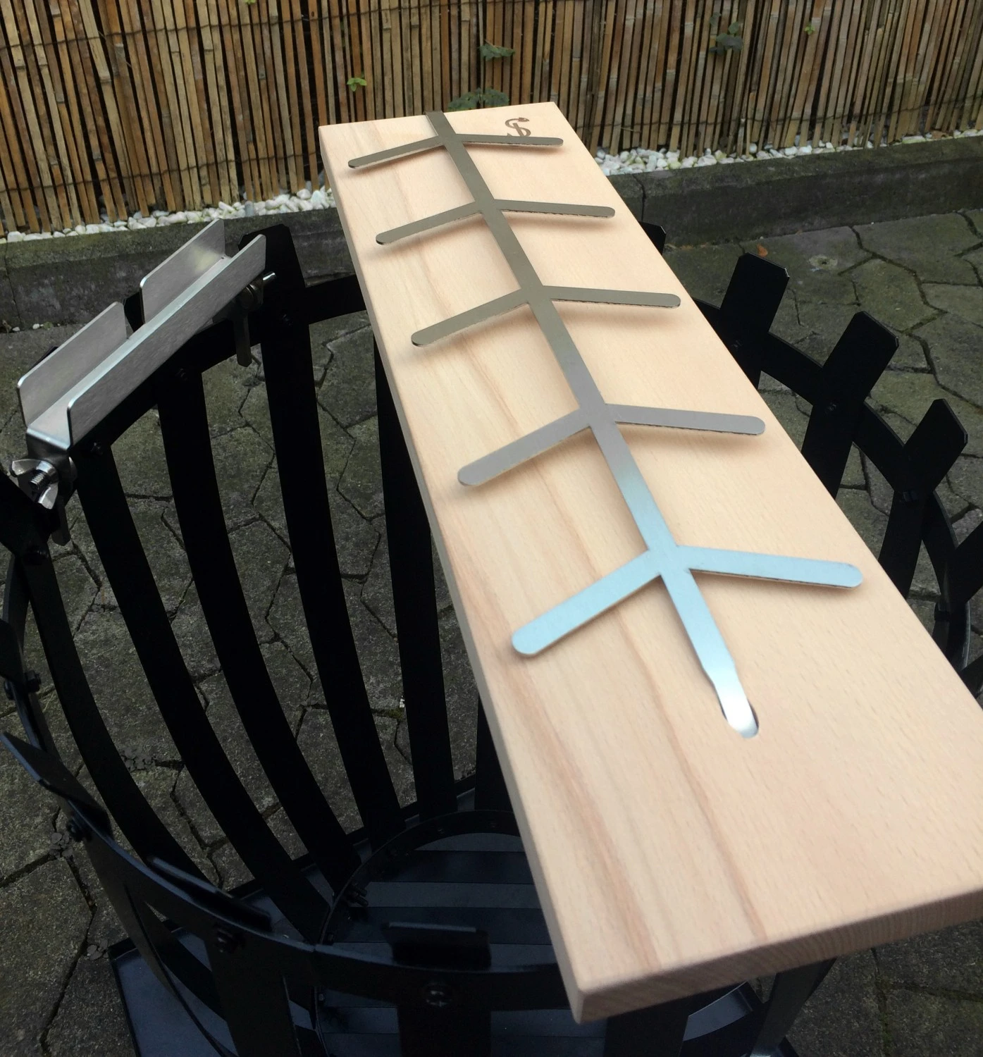 Flammlachsbrett Buche 140mm Klemm-Variante Mit 11mm Nut 4 Flammlachsbrett Buche 140mm Klemm-Variante Mit 11mm Nut – Bild 2