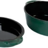Big Green Egg Emaillierter Dutch Oven / Bräter 5,2 L Grün Oval 2XL / XLarge / Large -GrillWerk Verkäufe Big Green Egg Braeter oval 117670 offen Deckel