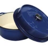 Grillfürst Emaillierter Dutch Oven Ohne Füsse DO4 - Blau -GrillWerk Verkäufe Dutch Oven ohne Fuesse DO 4 blau offen