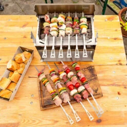 Fennek Grillspießhalter-Set Edelstahl Für Fennek 2.0 -GrillWerk Verkäufe Fennek Grillspiesshalter Set Vorbereitung