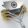 Grillfürst Grillbürste - Eintracht Frankfurt Edition - Messing Für Gusseisen Roste, Mit Breitem 3-fach Bürstenkopf Und Schaber -GrillWerk Verkäufe Frankfurt Grillbuerste Messing