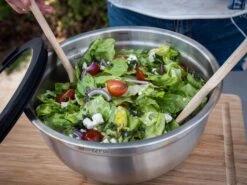 Grillfürst BBQ 3er Edelstahlschüssel Set Mit Glasdeckel -GrillWerk Verkäufe Grillfuerst BBQ Edelstahlschuessel Salatschuessel