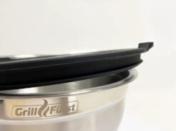 Grillfürst BBQ 3er Edelstahlschüssel Set Mit Glasdeckel -GrillWerk Verkäufe Grillfuerst BBQ Schuessel Glasdeckel luftdicht
