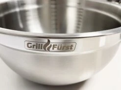 Grillfürst BBQ 3er Edelstahlschüssel Set Mit Glasdeckel -GrillWerk Verkäufe Grillfuerst BBQ Schuessel Set Edelstahl Logo