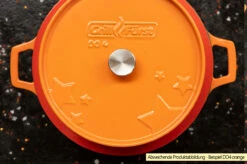 Grillfürst Emaillierter Dutch Oven Ohne Füsse DO4 - Rot 10 Grillfürst Emaillierter Dutch Oven Ohne Füsse DO4 - Rot -GrillWerk Verkäufe Grillfuerst Dutch Oven emailliert Beispiel DO4 orange