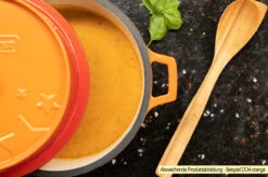 Grillfürst Emaillierter Dutch Oven Ohne Füsse DO4 - Lila -GrillWerk Verkäufe Grillfuerst Dutch Oven emailliert Beispiel DO4 orange Suppe 1