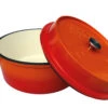 Grillfürst Emaillierter Dutch Oven Ohne Füsse DO7,5 - Orange -GrillWerk Verkäufe Grillfuerst Dutch Oven ohne Fuesse DO7 5 orange offen