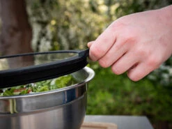 Grillfürst BBQ 3er Edelstahlschüssel Set Mit Glasdeckel -GrillWerk Verkäufe Grillfuerst Edelstahlschuessel Glasdeckel Silikondichtung