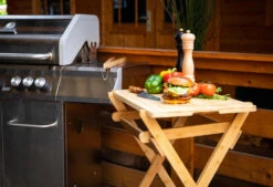 Grillfürst Grill Beistelltisch / Klapptisch Mit Abnehmbaren Schneidebrett 63 Cm X 40 Cm -GrillWerk Verkäufe Grillfuerst Grill Beistelltisch Bambus Schneidbrett