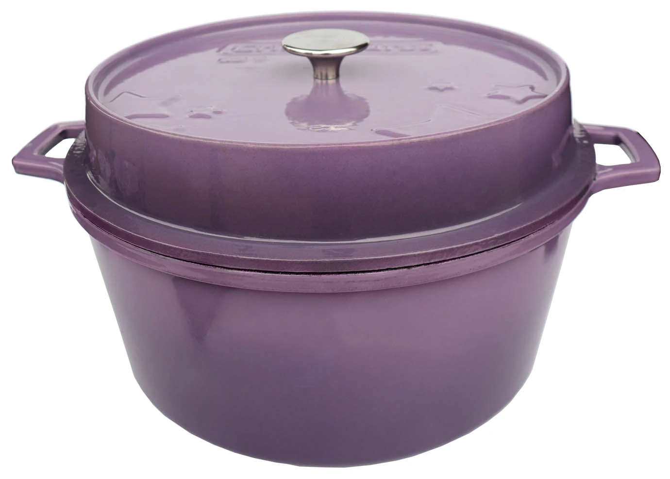 Grillfürst Emaillierter Dutch Oven Ohne Füsse DO9 - Lila 4 Grillfürst Emaillierter Dutch Oven Ohne Füsse DO9 - Lila – Bild 2