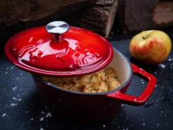 Grillfürst Dutch Oven Sternentöpfchen / Gusseisen Bräter - Emailliert - S - Rot -GrillWerk Verkäufe Grillfuerst Sternentoepfchen S rot Gusseisen