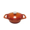 Grillfürst Dutch Oven Sternentöpfchen / Gusseisen Bräter - Emailliert - S - Orange -GrillWerk Verkäufe Grillfuerst Sternentoepfchen orange Braeter S 20 272