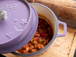 Grillfürst Emaillierter Dutch Oven Ohne Füsse DO6 - Lila -GrillWerk Verkäufe Grillfuerst lila Dutch Oven emailliert DO6