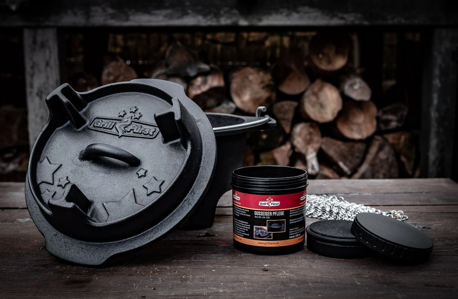 Grillfürst XXL Dutch Oven Set: Starterpaket Gusseisen - X-DEAL Mit Dutch Oven DO9+DO4, Kastenform BK4, Gusseisenpfanne Ø 30 Cm - Inkl. Großem Zubehörpaket 18 Grillfürst XXL Dutch Oven Set: Starterpaket Gusseisen - X-DEAL Mit Dutch Oven DO9+DO4, Kastenform BK4, Gusseisenpfanne Ø 30 Cm - Inkl. Großem Zubehörpaket – Bild 16