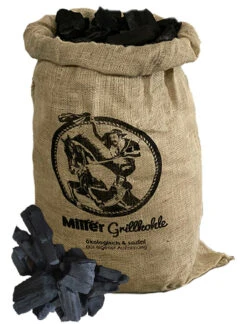 Miller Grillkohle / Holzkohle 10 Kg (im Jutesack)
