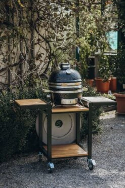 Monolith Trolley Inkl. Seitentische - ICON / Junior -GrillWerk Verkäufe Monolith Trolley Icon Feuerplattenhalterung