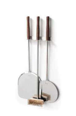 Palazzetti Pizzazubehör Set Mit 2 X Pizzaheber Und Bürste Mit Messingborsten, 90 Cm