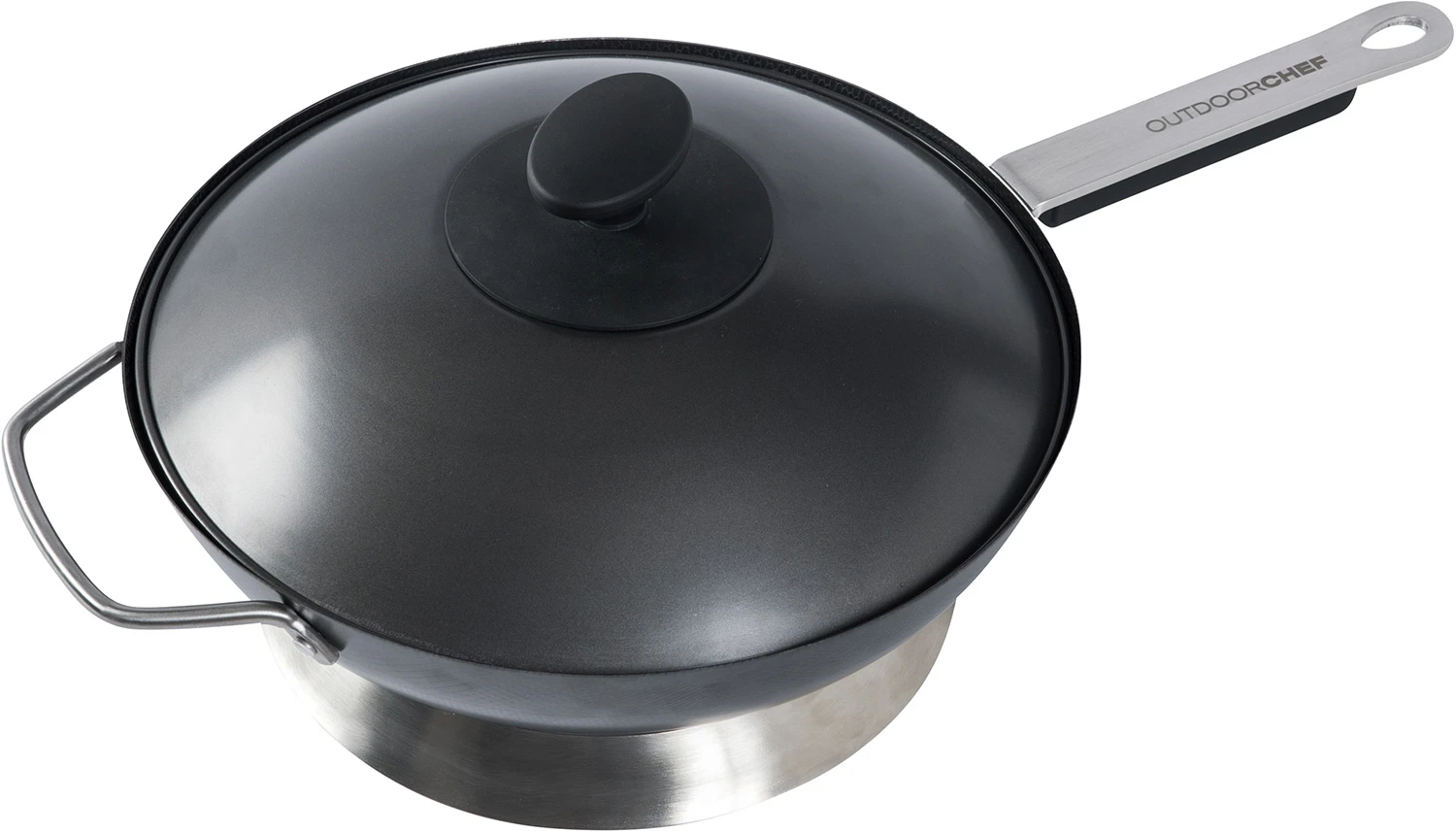 Outdoorchef Wok Carbonstahl Mit Deckel + Wokring 3 Outdoorchef Wok Carbonstahl Mit Deckel + Wokring