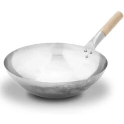 Thüros Wok Aus Edelstahl Mit Holzgriff Ø 35 Cm